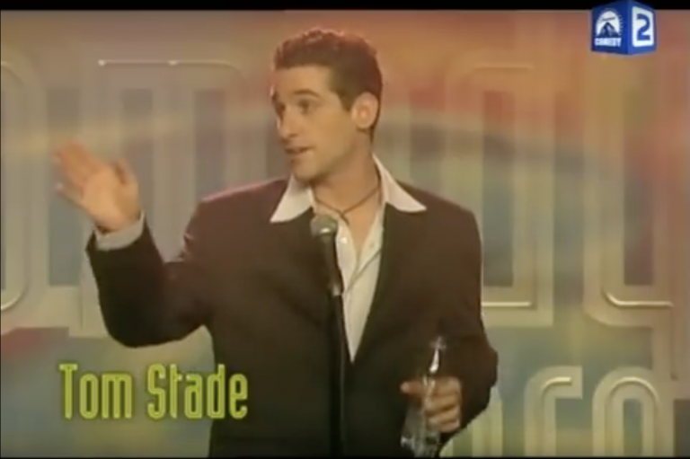 Tom Stade performing at The Comedy Store